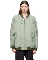 OPEN YY - Oversized Bomber Jacket - Lyst