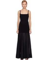 St. Agni - Sheer Silk Circle Hem Maxi Dress - Lyst