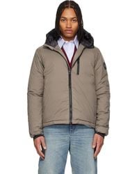 Canada Goose - Taupe Label' Lodge Hooded Down Jacket - Lyst