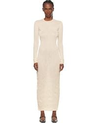 TOTEME - Crinkled Knit Long-Sleeve Midi Dress - Lyst