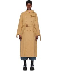 R13 - Tan Pin-buckle Trench Coat - Lyst