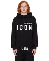 DSquared² - Black 'be Icon' Hoodie - Lyst