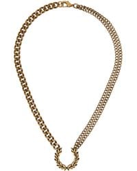 Fred Perry - Gold Double Chain Laurel Wreath Necklace - Lyst