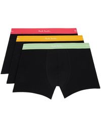 Paul Smith - Three-pack Black Contrast Waistband Boxer Briefs - Lyst