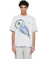 CASABLANCA - Flaming Tennis Ball Oversized Short Sleeve T‑Shirt - Lyst