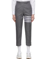 Thom Browne - Thom e pantalon gris à quatre rayures - Lyst