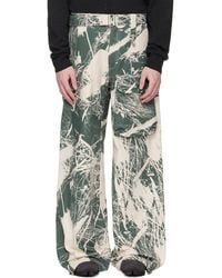 Reese Cooper - Khaki & Off- Duck Canvas Patch Pocket Belted Cargo Pants - Lyst