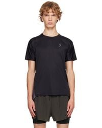 On Shoes - T-Shirt De Course Performance Noir Et Gris - Lyst