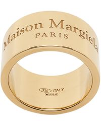 Maison Margiela - Gold Thick Band Ring - Lyst