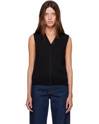 Cordera - Merino Wool Button Waistcoat Cardigan - Lyst
