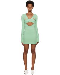 Ambush - Robe courte verte à monogrammes - Lyst