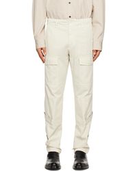 Dries Van Noten - Off-white Velcro Tab Cargo Pants - Lyst