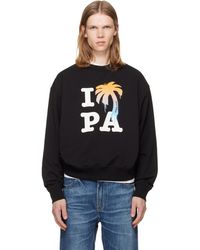Palm Angels - 'I Love Pa' Regular Crew Sweatshirt - Lyst