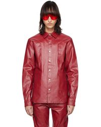 Rick Owens - Red Fogpocket Denim Shirt - Lyst