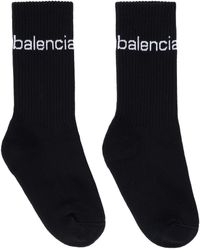 Balenciaga - Chaussettes bal.com noires - Lyst