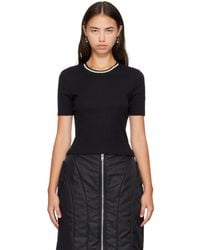 Simone Rocha - Embellished Cropped Pointelle T-Shirt - Lyst