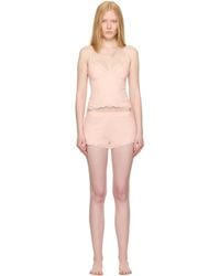 Skims - Cotton Jersey Lace Cami & Short Set - Lyst