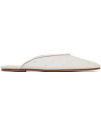 Magda Butrym - Off- Crystal Mesh Flat Mules - Lyst