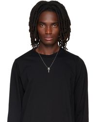 メンズ Rick Owens シルバー Easy チョーカー ネックレス メタリック