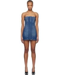 Monot - Bustier Denim Minidress - Lyst