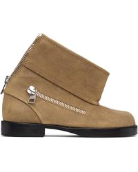 JW Anderson - Bottes Motard Brun Clair - Lyst