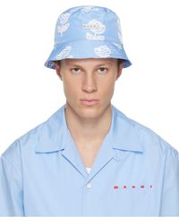 Marni - Sprayed Roses Print Taffeta Bucket Hat - Lyst
