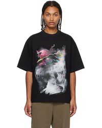 we11done - T-Shirt Noir À Image Imprimée - Lyst