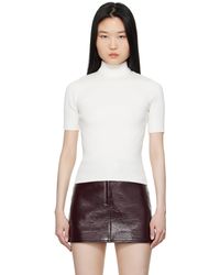 Courreges - Reedition Short Sleeves Rib Knit Sweater - Lyst