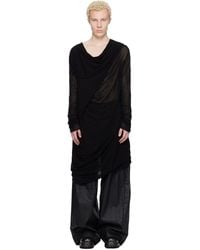 Julius - Drop Neck Drape T-Shirt - Lyst