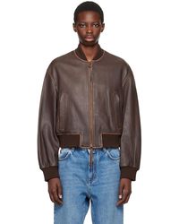 Weekend by Maxmara - Nappa Leather Bomber Jacket - Lyst