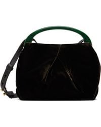 Dries Van Noten - Sac À Main Brun En Velours - Lyst