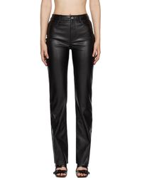 STAUD - Chisel Faux-leather Trousers - Lyst