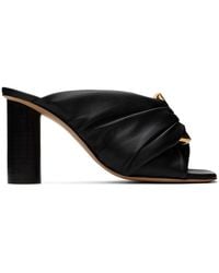 JW Anderson - Black Corner Leather Heeled Sandals - Lyst