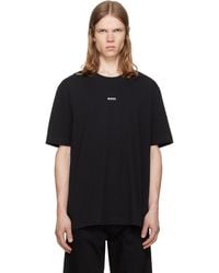 BOSS - Stretch-Cotton Contrast Logo T-Shirt - Lyst