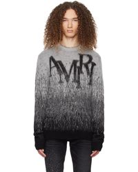 Amiri - Gray staggered Gradient Sweater - Lyst
