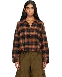 R13 - Drop Neck Cropped Shirt - Lyst