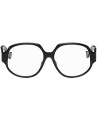 Loewe - Black Oversized Round Glasses - Lyst