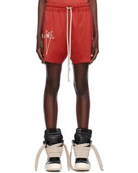 Rick Owens - Red Champion Edition Dolphin Shorts - Lyst