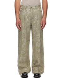 R13 - Khaki Damon Pleated Trousers - Lyst