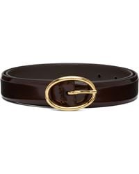 Anderson's - Shiny Leather Oval Buckle Belt - Lyst