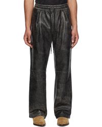 Guess USA - Drawstring Leather Pants - Lyst