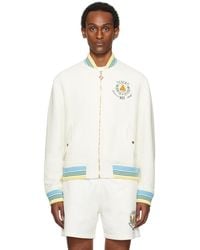 Casablancabrand - Off- Embroide Bomber Jacket - Lyst