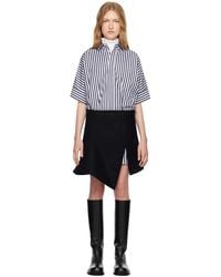 Sacai - Striped Paneled Mini Dress - Lyst