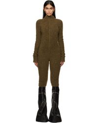Rick Owens - Tan Porterville Alpaca Knit Headon Jumpsuit - Lyst