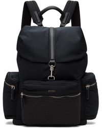 Zegna - Technical Fabricpelletessuta Leather Backpack - Lyst