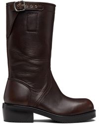 Dries Van Noten - Leather Biker Boots - Lyst