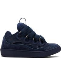Lanvin - Leather Curb Sneakers - Lyst