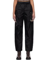 Ganni - ブラック Duchesse Nylon カーゴパンツ - Lyst