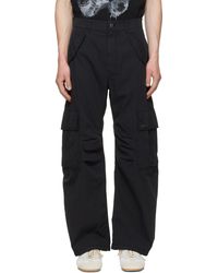 we11done - Crescent Shirring Cargo Pants - Lyst