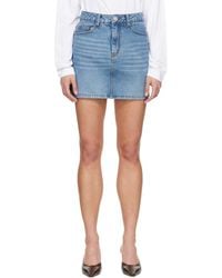 Ami Paris - Faded Denim Miniskirt - Lyst